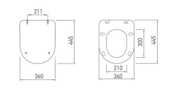 41224-2 SLIM ΚΑΛΥΜΜΑ THERMOPLAST SOFT CLOSING ΑΠΟΣ/ΝΟ - Image 2