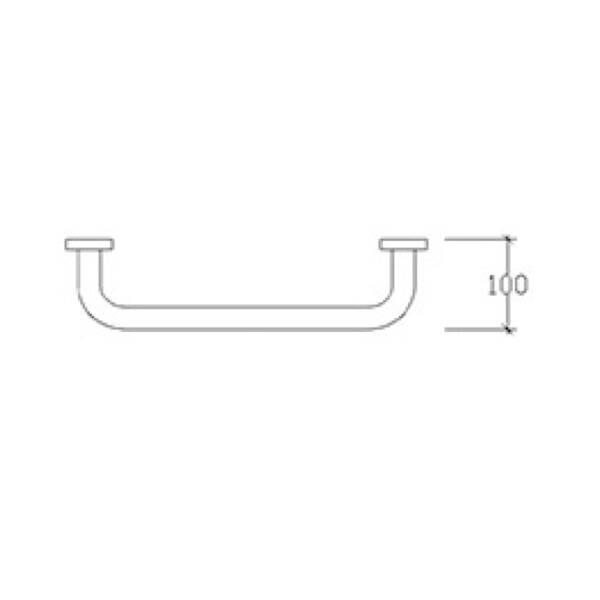 74217 ΜΠΑΡΑ 50cm INOX SS304  Φ18cm - Image 2
