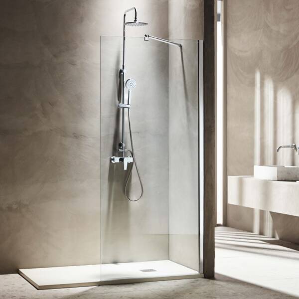 Σταθερό Πάνελ Ντουζιέρας Free Chrome (WALK-IN) WA195 - WA 100195 100Χ195cm - Image 2