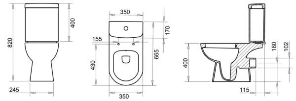 POINT SET XΠ P ΜΕ ΜΠΙΝΤΕ SOFT CLOSING DUROPLAST  (POI 3100 DUB) - Image 2