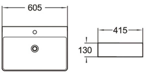 STR60BM  STRATA 60 MATT BLACK ΝΙΠΤΗΡΑΣ ΕΠΙΚΑΘΗΜΕΝΟΣ 60.5x41.5x13cm - Image 2