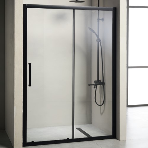 VERSUS 400 BLACK MAT Συρόμενη Πόρτα Εισόδου Δίφυλλη - VH 130 N 130Χ195cm - 016-ΤΕΜ-0560