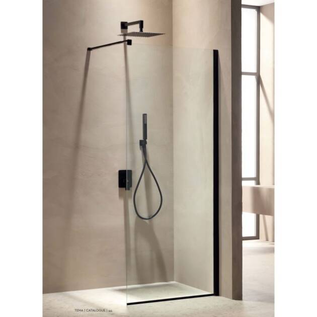 Σταθερό Πάνελ Ντουζιέρας Free Black (WALK-IN) - WA 120195N 120Χ195cm - 016-ΤΕΜ-0421