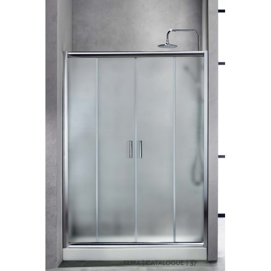 NEW TEMA Συρόμενη Πόρτα Εισόδου Τετράφυλλη Frosted - NT 170 F 170Χ180cm - 016-ΤΕΜ-0414